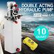 10 Quart Double Acting Hydraulic Pump Dump Trailer Control Kit Unloading 12v