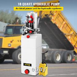 10 Quart Double Acting Hydraulic Pump Dump Trailer Power Unit Crane Unloading