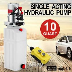10 Quart Single Acting Hydraulic Pump Dump Trailer Lifting Plastic Car
