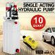 10 Quart Single Acting Hydraulic Pump Dump Trailer Lifting Plastic Car