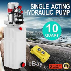 10 Quart Single Acting Hydraulic Pump Dump Trailer Plastic Control Kit Crane