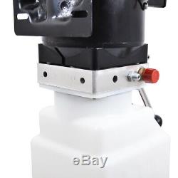 10L 220V Single Acting Hydraulic Pump Dump Trailer Control Kit Crane Power Unit