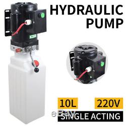 10L Single Acting Hydraulic Pump Dump Trailer 220V Car Lift Hydraulic Power Unit