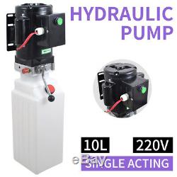 10L Single Acting Hydraulic Pump Dump Trailer 220V Control Kit Power Unit