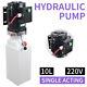 10l Single Acting Hydraulic Pump Dump Trailer 220v Power Unit Lift For Car