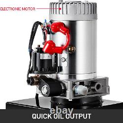 12 Quart Double Acting Hydraulic Pump Dump Trailer Control Kit 12V Reservoir