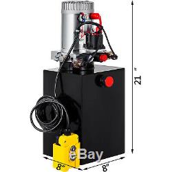 12 Quart Double Acting Hydraulic Pump Dump Trailer Lifting Power Unit Lift