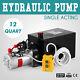 12 Quart Single Acting Hydraulic Pump 12v Dump Trailer