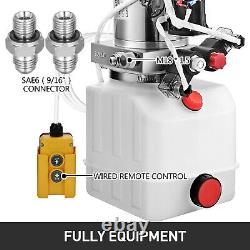 12V Hydraulic Pump for Dump Trailer -4 Quart- Double Acting and Unit Unloading
