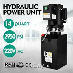 14l Car Lift Hydraulic Power Unit 60hz 1 ph Hydraulic Pump Dump Trucks 2.2kw