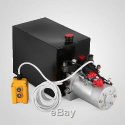 15 Quart Double Acting Hydraulic Pump Dump Trailer 12V Power Unit Control Kit