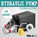 15 Quart Double Acting Hydraulic Pump Dump Trailer Repair Car 12v
