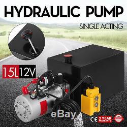 15 Quart Single Acting Hydraulic Pump Dump Trailer 12V Lifting Control Kit
