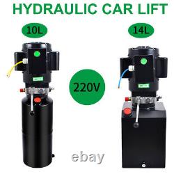 2.64/3.7 Gallon Single Acting Hydraulic Pump Dump Trailer Car Control Kit Lift
