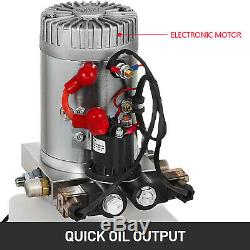 3 Quart Double Acting Hydraulic Pump Dump Trailer Power Unit 12V Control Kit