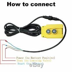 3 Wire Dump Trailer Remote Control Switch for Single-Acting Hydraulic Pumps 12V