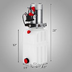 6 Quart Single Acting Hydraulic Pump Dump Trailer Lift 12V Control Kit