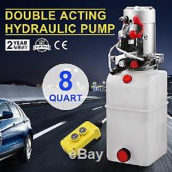 8 Quart Double Acting Hydraulic Pump Dump Trailer Plastic Unit Pack Unloading