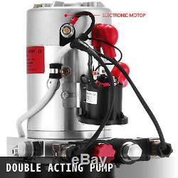 8 Quart Double Acting Hydraulic Pump Dump Trailer Unloading 12V Car