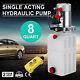 8 Quart Single Acting Hydraulic Pump Dump Trailer Power Unit Lift Unloading