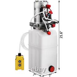 Double Acting Hydraulic Pump for Dump Trailers Kit 12VDC 6 Quart Reservoir