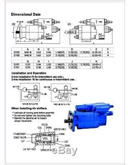 Hydraulic Dump Pump C102-LAS-25, CCW, Air Control, Ref Metaris MH102-C-25-LAS