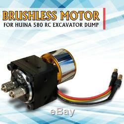 Hydraulic Oil Gear Pump + Brushless Motor for Huina RC 580 Excavator Dump Truck