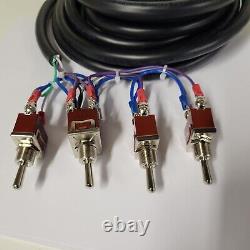 LOWRIDER HYDRAULICS SWITCH PRE-WIRED 3 PUMP KIT with3 DUMPS F-B-BL-BR 17 ft