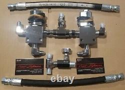 Lowrider Hydraulic Delta Dump Double Kit Chrome For 2 Pumps