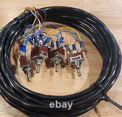 Lowrider Hydraulic Pre Wired Switches For 2 PUMP KIT with3 DUMPS F-B-C-C 20Ft
