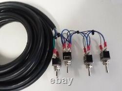 Lowrider hydraulics SWITCHES PRE-WIRED 2 PUMP KIT with3 dumps F-B-BL-BR 17 ft