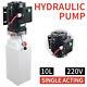 New 10l Single Acting Hydraulic Pump Dump Trailer 220v Control Kit Power Unit