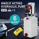 Single Acting Hydraulic Pump 12v Dump Trailer 6 Quart Translucent Reservoir