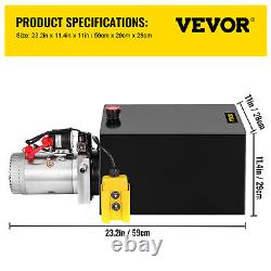VEVOR 20 Quart Single Acting Hydraulic Pump Dump Trailer 12V Unit Control Kit