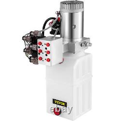 VEVOR 6 Way Hydraulic Pump 12V 6 Quart Double Acting Dump Trailer Control Kit