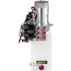 VEVOR 6 Way Hydraulic Pump 12V 6 Quart Double Acting Dump Trailer Control Kit