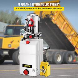 VEVOR 8 Quart Double Acting Hydraulic Pump Dump Trailer Control Kit Lift Unit