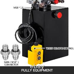 12 Quart Double Acting Hydraulic Pump Dump Trailer Control Kit 12v Réservoir