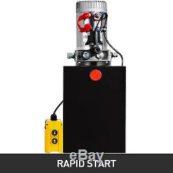 13 Pintes Simple Effet Pompe Hydraulique Remorque À Déchargement Fer Déchargement 12v