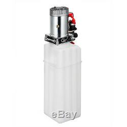15 Pintes Simple Effet Pompe Hydraulique Remorque À Déchargement Levage 12v En Plastique