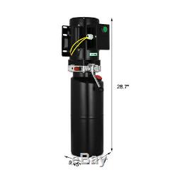 2.64 / 3.7 Gallon Simple Effet Pompe Hydraulique Remorque À Déchargement Car Control Kit Lift