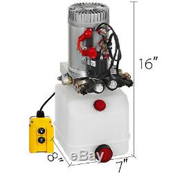 3 Pintes Double Effet Pompe Hydraulique Remorque À Déchargement Réservoir Kit Car Control