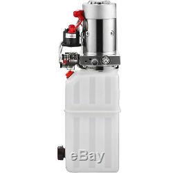 6 Pintes Double Effet Pompe Hydraulique Remorque À Déchargement Contrôle Kit Lift Alimentation Unité