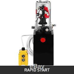 6 Pintes Simple Effet Pompe Hydraulique Remorque À Déchargement De Levage Kit De Contrôle Des Métaux
