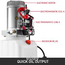 6 Quart Simple Et Double Action Hydraulique Pompe Pompe Remorque Unité D'alimentation Voiture Remote