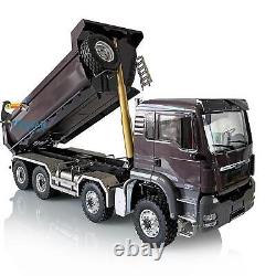 Lesu 8x8 Rc Dump Truck 1/14 Hydraulic Man Tgs Roll On/off Tipper Servo Esc Pompe