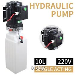 Nouveau 10l Single Acting Hydraulic Pump Dump Trailer 220v Power Unit Lift For Car
