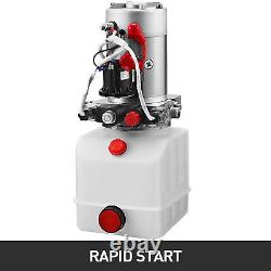 Pompe Hydraulique 12v Pour Remorque À Benne À Benne -4 Quart- Double Action Et Déchargement De L’unité