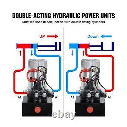 Pompe Hydraulique Remorque À Décharge 12v Pompe 8 Quart Hydraulique Unités D'alimentation Électrique H