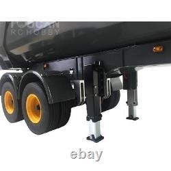 Remorque basculante hydraulique en métal LESU RC avec pompe pour camion tracteur Tamiye 1/14